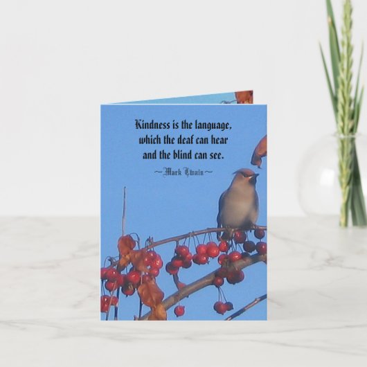 Güte dankt Ihnen zu kardieren Dankeskarte (Vorderseite)