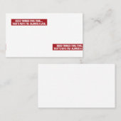 Gute Dinge brauchen Zeit Deshalb bin ich immer zu  Visitenkarte (Vorne/Hinten)