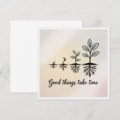 Gute Dinge Brauchen Zeit Einladung (Vorne/Hinten)