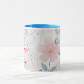 Gute Dinge brauchen Zeit für die Blumendesign Coff Tasse (Zentrum)