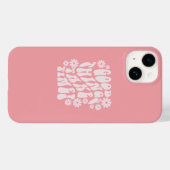 Gute Dinge brauchen Zeit Retro-Blume Case-Mate iPhone Hülle (Rückseite (Horizontal))