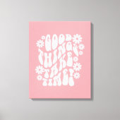 Gute Dinge brauchen Zeit Retro-Blume Leinwanddruck (Vorderseite)