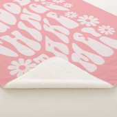 Gute Dinge brauchen Zeit Retro-Blume Sherpadecke (3/4)