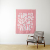 Gute Dinge brauchen Zeit Retro-Blume Wandteppich (Beispiel)