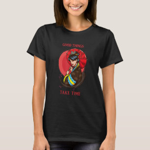 Gute Dinge brauchen Zeit Traditioneller Geisha T-Shirt