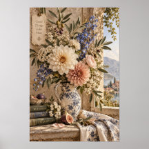 Gute Dinge Brauchen Zeit Vintage Floral Stillleben