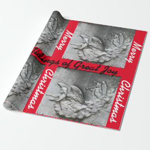 Gute Dinge Große Freude Frohe Weihnachten Angel P Geschenkpapier