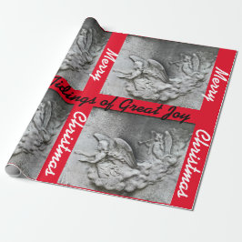 Gute Dinge Große Freude Frohe Weihnachten Angel Pa Geschenkpapier