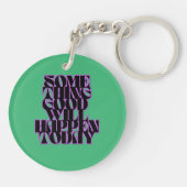 Gute Dinge, Inspiration, Manifestation, Grün Schlüsselanhänger (Rückseite)