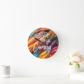 Gute Dinge kommen - 97489 Runde Wanduhr (Zuhause)