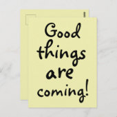 Gute Dinge kommen auf Inspiration Postkarte (Vorne/Hinten)