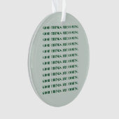 Gute Dinge kommen, Ferienzeit, Grün Ornament (Vorderseite)