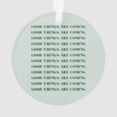 Gute Dinge kommen, Ferienzeit, Grün Ornament (Rückseite)