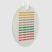 Gute Dinge kommen, Ferienzeit, Retro Ornament (Vorderseite)