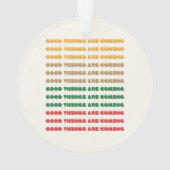 Gute Dinge kommen, Ferienzeit, Retro Ornament (Rückseite)