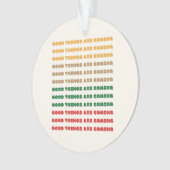 Gute Dinge kommen, Ferienzeit, Retro Ornament (Vorderseite)