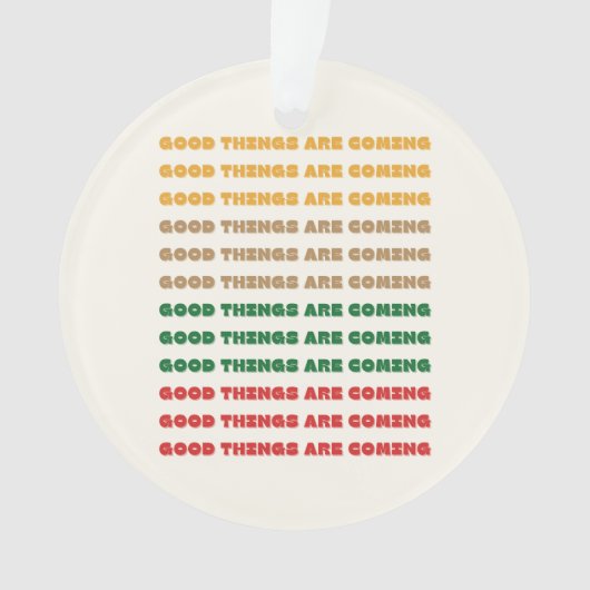 Gute Dinge kommen, Ferienzeit, Retro Ornament (Vorderseite)