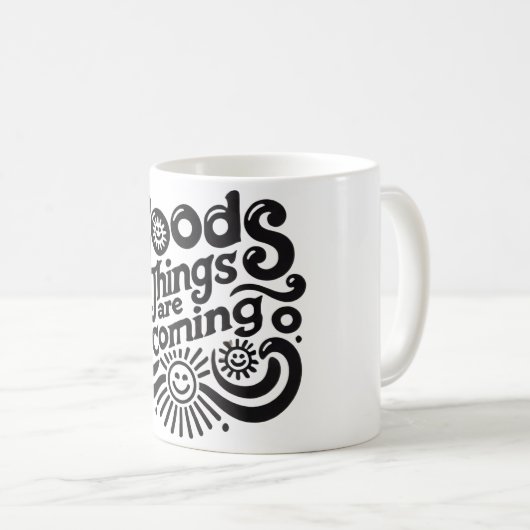 gute Dinge kommen Kaffeetasse (VorderseiteRechts)