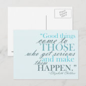Gute Dinge kommen Motivierend Postkarte (Vorne/Hinten)
