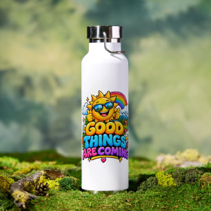 Gute Dinge Kommen Positives Vibes Wasserflasche Trinkflasche
