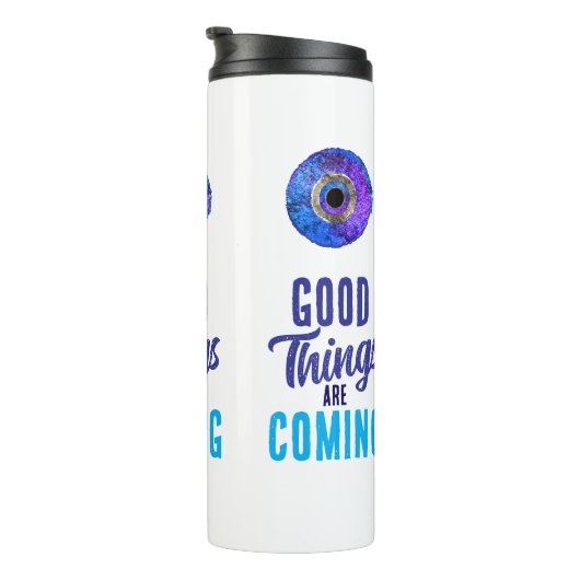 Gute Dinge kommen Thermosbecher (Nach rechts gedreht)