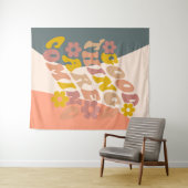 Gute Dinge kommen zu Angebot Retro 60er Design Wandteppich (Beispiel (Horizontal))