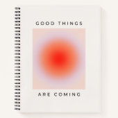 Gute Dinge kommen zu inspirierendem Zitat Notizblock (Vorderseite)