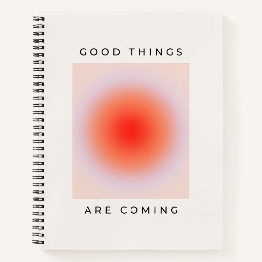 Gute Dinge kommen zu inspirierendem Zitat Notizblock (Vorderseite)