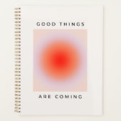 Gute Dinge kommen zu inspirierendem Zitat Planer (Vorderseite)