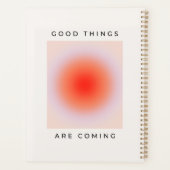 Gute Dinge kommen zu inspirierendem Zitat Planer (Rückseite)