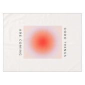 Gute Dinge kommen zu inspirierendem Zitat Tischdecke (Vorderseite (Horizontal))