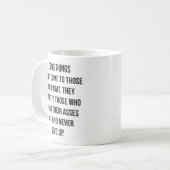 Gute Dinge, nie aufgeben - Workout Inspiration Kaffeetasse (Vorderseite Links)