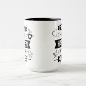 Gute Dinge passieren mit Kaffee-positiven Zitat-Ta Tasse (Zentrum)