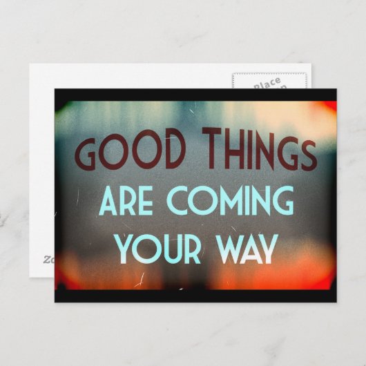 Gute Dinge Postkarte (Vorne/Hinten)