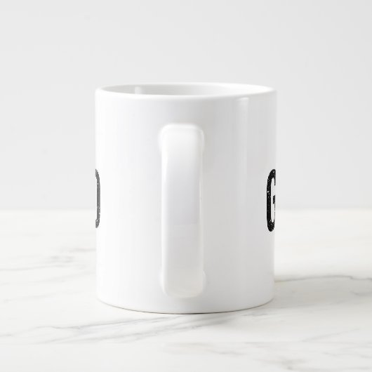 Gute Dinge tun Jumbo-Tasse (Rückseite)