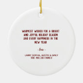 Gute Dinge und viel Glück mit diesem Jahr 202 Keramik Ornament (Hinten)