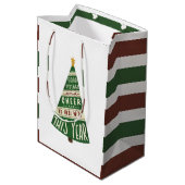 Gute Dinge und viel Glück und Hölle mit diesem Jah Mittlere Geschenktüte (Rückseite Schrägansicht)