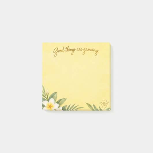 Gute Dinge wachsen Post It Notizen (Vorderseite)