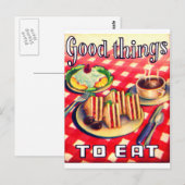 Gute Dinge zum Essen Postkarte (Vorne/Hinten)