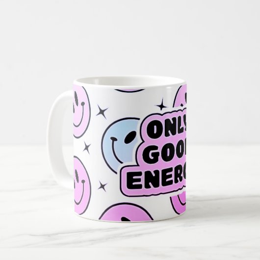 Gute Energie Kaffeetasse (Vorderseite Links)