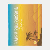 Gute Erholung mit Beach Scene Fleecedecke (Vorderseite)