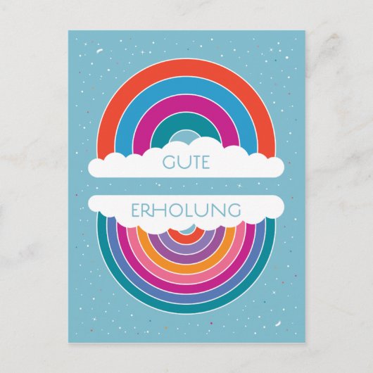 Gute Erholung Postkarte (Vorderseite)