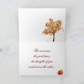 Gute Erntedankfest Herbststraße Feiertagskarte (Innenseite)