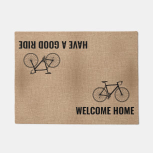 Gute Fahrt & Begrüßung Zuhause Empfang von Radfa Fußmatte
