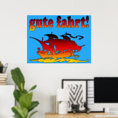 Gute Fahrt mit dem Auto in Deutschland Poster (Heimbüro)