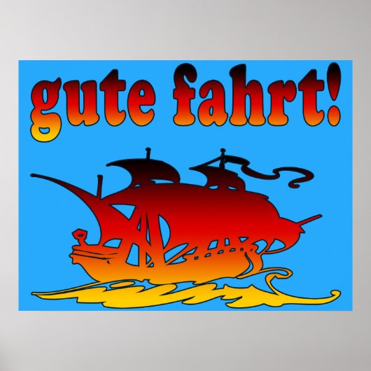 Gute Fahrt mit dem Auto in Deutschland Poster (Vorne)