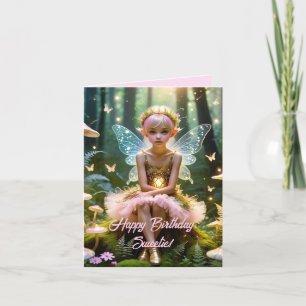GUTE FAIRY WISHES BIRTHDAY CARD DANKESKARTE