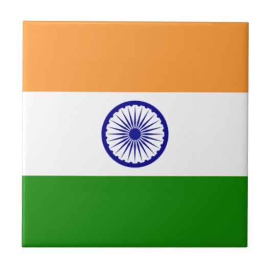 Gute Farbe Indische Flagge "Tiranga" Fliese (Vorderseite)