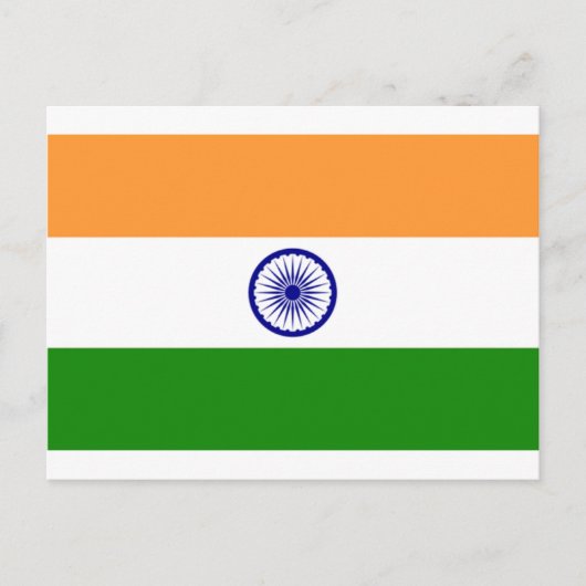 Gute Farbe Indische Flagge "Tiranga" Postkarte (Vorderseite)