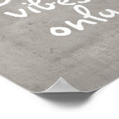 Gute Farben nur typografisch grau und weiß Poster (Ecke)